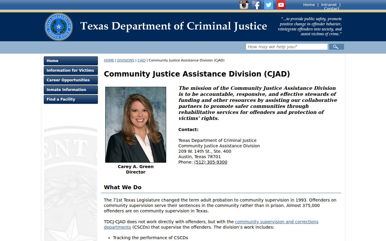 Burleson County criminal history community supervision resource
