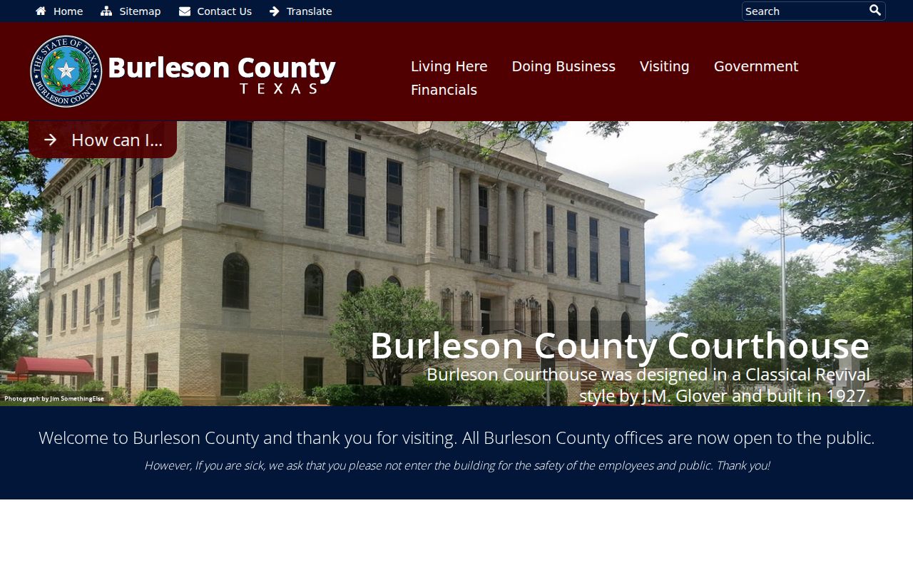 Burleson County criminal records official website